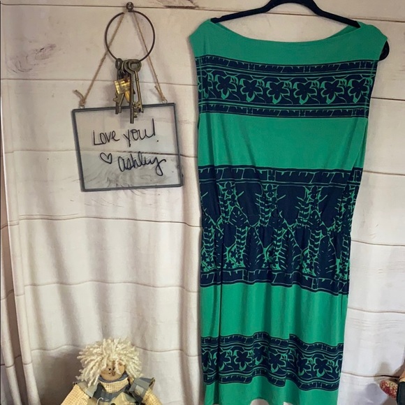 Rachel Rachel Roy; Green & Blue; Midi; Dress; L - Picture 2 of 8